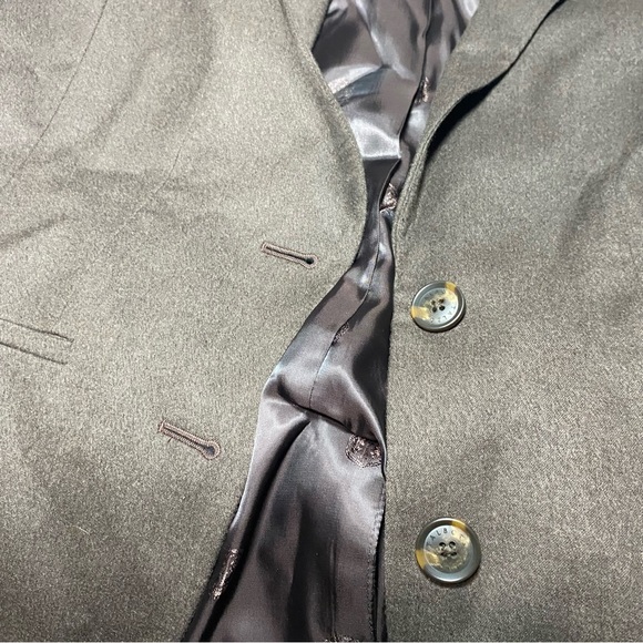 NEW Talbots 99% Wool Brown Blazer Woven in Italy Two Button 8 Petite Pockets 8P - Picture 5 of 14